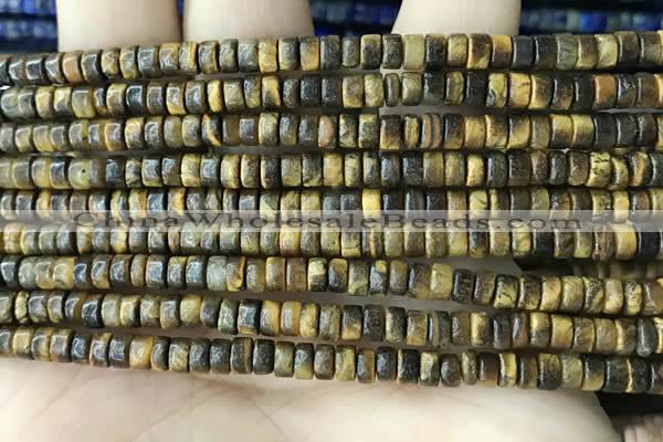 CRB2573 15.5 inches 2*4mm heishi yellow tiger eye beads wholesale