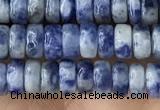 CRB2576 15.5 inches 2*4mm heishi blue spot stone beads wholesale