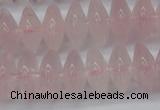 CRB261 15.5 inches 5*12mm rondelle rose quartz beads wholesale