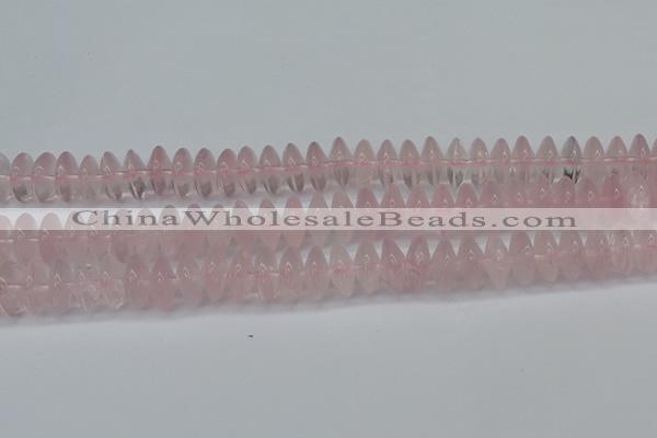 CRB261 15.5 inches 5*12mm rondelle rose quartz beads wholesale