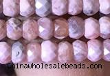 CRB2618 15.5 inches 2.5*4mm faceted rondelle rhodochrosite beads