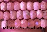 CRB2619 15.5 inches 2*3.5mm faceted rondelle rhodochrosite beads