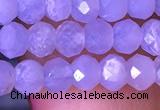 CRB2627 15.5 inches 3*4mm faceted rondelle blue chalcedony beads