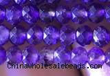 CRB2631 15.5 inches 3*4mm faceted rondelle amethyst beads