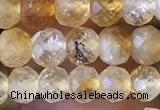 CRB2633 15.5 inches 4*5mm faceted rondelle citrine gemstone beads