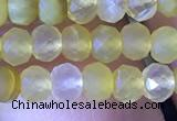 CRB2635 15.5 inches 3*4mm faceted rondelle yellow opal beads