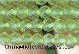 CRB2638 15.5 inches 3*4mm faceted rondelle peridot gemstone beads