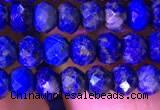 CRB2647 15.5 inches 3*4mm faceted rondelle lapis lazuli beads