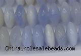 CRB267 15.5 inches 5*12mm rondelle blue chalcedony beads