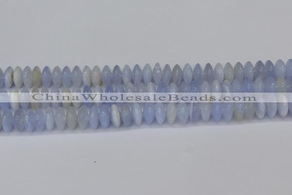 CRB267 15.5 inches 5*12mm rondelle blue chalcedony beads