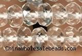 CRB2670 15.5 inches 4*6mm faceted rondelle white crystal beads