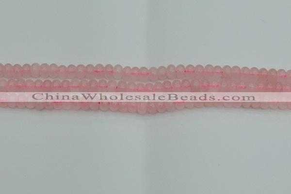 CRB2800 15.5 inches 4*6mm rondelle rose quartz beads wholesale