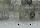 CRB2805 15.5 inches 4*6mm rondelle cloudy quartz beads wholesale