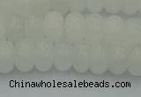 CRB2811 15.5 inches 5*8mm rondelle white jade beads wholesale