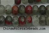 CRB2871 15.5 inches 5*8mm rondelle blood jasper beads