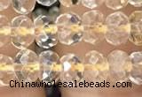 CRB3011 15.5 inches 4*6mm faceted rondelle citrine beads