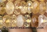 CRB3012 15.5 inches 5*8mm faceted rondelle citrine beads