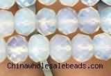 CRB3031 15.5 inches 7*10mm faceted rondelle opal beads wholesale