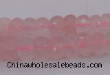 CRB304 15.5 inches 5*8mm - 10*14mm faceted rondelle rose quartz beads