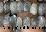 CRB3049 15.5 inches 5*8mm faceted rondelle labradorite beads
