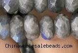 CRB3050 15.5 inches 6*10mm faceted rondelle labradorite beads