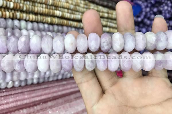 CRB3053 15.5 inches 9*16mm faceted rondelle kunzite beads