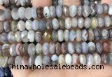 CRB3075 15.5 inches 5*10mm faceted rondelle Botswana agate beads