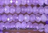 CRB3104 15.5 inches 2*3mm faceted rondelle tiny lavender amethyst beads