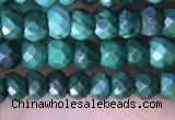 CRB3128 15.5 inches 2*3mm faceted rondelle tiny malachite beads