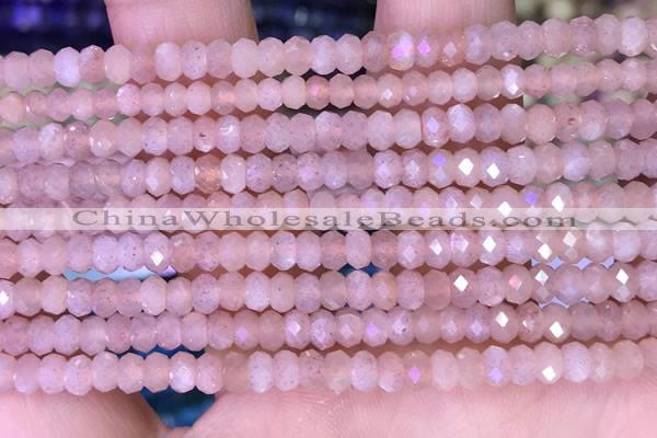 CRB3142 15.5 inches 2.5*4mm faceted rondelle tiny moonstone beads