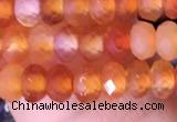 CRB3170 15.5 inches 2.5*4mm faceted rondelle tiny red agate beads