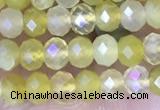 CRB3178 15.5 inches 2.5*4mm faceted rondelle tiny yellow opal beads