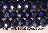 CRB3188 15.5 inches 3*5mm faceted rondelle tiny black spinel beads