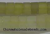 CRB319 15.5 inches 8*12mm tyre matte lemon quartz gemstone beads