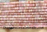 CRB3202 15.5 inches 2.5*4mm faceted rondelle pink opal beads