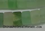 CRB321 15.5 inches 8*12mm tyre matte fluorite gemstone beads