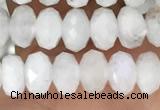 CRB3210 15.5 inches 3.5*6mm faceted rondelle white moonstone beads