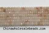 CRB3217 15.5 inches 4*6mm faceted rondelle pink aventurine jade beads wholesale