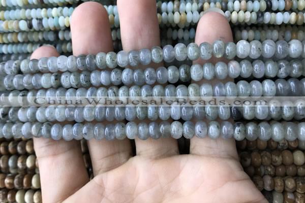 CRB4034 15.5 inches 4*6mm rondelle labradorite beads wholesale