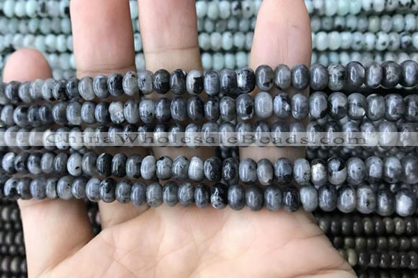 CRB4035 15.5 inches 4*6mm rondelle black labradorite beads wholesale