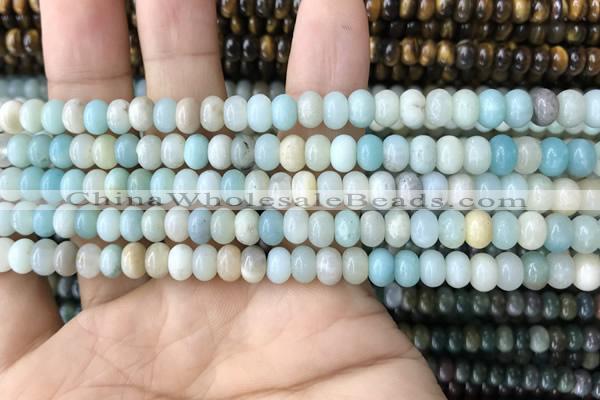 CRB4036 15.5 inches 4*6mm rondelle amazonite beads wholesale