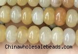 CRB4038 15.5 inches 4*6mm rondelle yellow jade beads wholesale