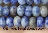 CRB4046 15.5 inches 4*6mm rondelle blue spot stone beads