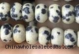 CRB4049 15.5 inches 4*6mm rondelle dalmatian jasper beads wholesale