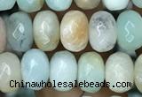 CRB4100 15.5 inches 4*6mm faceted rondelle amazonite beads