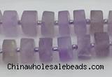 CRB457 15.5 inche 6*10mm tyre matte amethyst gemstone beads