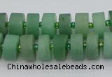 CRB474 15.5 inches 7*12mm tyre green aventurine beads wholesale