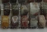 CRB489 15.5 inches 6*12mm tyre matte botswana agate beads wholesale