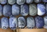 CRB5006 15.5 inches 4*6mm rondelle matte sodalite beads wholesale