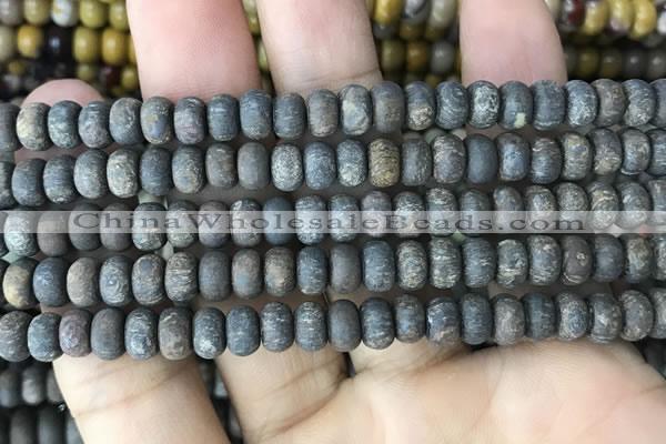 CRB5027 15.5 inches 4*6mm rondelle matte bronzite beads wholesale